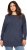 Ulla Popken Layered Look Button Sleeve Sweatshirt Navy - Mikiny & mikiny bez kapucne - 