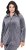 Ulla Popken Velour Loungewear Jacket Dark Grey - Mikiny & mikiny bez kapucne - 