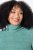 Ulla Popken Asymmetric Zipper Turtleneck Sweater Green - Mikiny & mikiny bez kapucne - Pohodlné mikiny, hoodie a pletené svetre