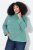 Ulla Popken Asymmetric Zipper Turtleneck Sweater Green - Mikiny & mikiny bez kapucne - Pohodlné mikiny, hoodie a pletené svetre
