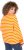 Ulla Popken Striped Drawstring Hem Sweatshirt Orange - Mikiny & mikiny bez kapucne - 