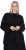 Ulla Popken Decorative Seam Contrast Color Sweater Black - Mikiny & mikiny bez kapucne - 