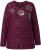 Ulla Popken Metallic Print Extra Soft Christmas Sweatshirt Dark Wine Red - Mikiny & mikiny bez kapucne - 