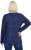 Ulla Popken Metallic Print Extra Soft Christmas Sweatshirt Ink Blue - Mikiny & mikiny bez kapucne - 