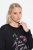 Ulla Popken Sparkling Sequin Bows Christmas Sweatshirt Black - Mikiny & mikiny bez kapucne - Pohodlné mikiny, hoodie a pletené svetre