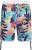 Kam Jeans 3018 Panelled Floral Swimshorts Navy - Plavecké šortky - Pánske Plavky Nadmerné Veľkosti 