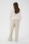 Kaffe Curve Sirana Pants Beige Melange/Black Stripe - Látkové nohavice - 