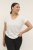 Kaffe Curve Lina V-Neck T-Shirt White - Tričká - 