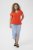Kaffe Curve Jena V-Neck T-Shirt Grenadine Red - Tričká - 