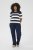 Kaffe Curve Lizzy pruhd Sveter Midnight/Chalk pruh - Tričká - 