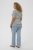Kaffe Curve Lia Flower T-Shirt Chalk/Deep Black - Tričká - 