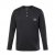JP1880 T-Shirt Henley Long Sleeve Black TALL - PÁNSKE OBLEČENIE MT-6XLT - Veľkosti pre VYSOKÝCH