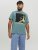 Jack & Jones Conrad T-Shirt Grey - Tričká - Nadrozmerné tričká - 2XL-14XL