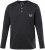 JP1880 T-Shirt Henley Long Sleeve Black TALL - PÁNSKE OBLEČENIE MT-6XLT - Veľkosti pre VYSOKÝCH