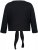 Ulla Popken Versatile Surplice Wrap Tie Hem Bolero Top Black - Tričká - 