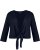 Ulla Popken Versatile Surplice Wrap Tie Hem Bolero Top Navy - Tričká - 