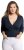 Ulla Popken Versatile Surplice Wrap Tie Hem Bolero Top Navy - Tričká - 