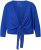 Ulla Popken Versatile Surplice Wrap Tie Hem Bolero Top Cobalt Blue - Tričká - 