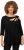 Ulla Popken Asymmetric Petal Cutouts A-line Fit Stretch Knit Top Black - Tričká - 