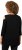 Ulla Popken Asymmetric Petal Cutouts A-line Fit Stretch Knit Top Black - Tričká - 