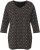 Ulla Popken 3/4 Sleeve Geometric Graphic Tee Black - Tričká - 