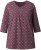 Ulla Popken 3/4 Sleeve Geometric Graphic Tee Plum - Tričká - 