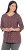 Ulla Popken 3/4 Sleeve Geometric Graphic Tee Plum - Tričká - 