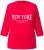 Ulla Popken City Name Graphic Tee Lychee - Potlačené tričká pre ženy - 