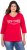 Ulla Popken City Name Graphic Tee Lychee - Potlačené tričká pre ženy - 