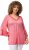 Ulla Popken Trumpet Sleeve Cold Dyed Tee Dark Pink - Potlačené tričká pre ženy - 