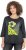 Ulla Popken Graphic Patch Print 3/4 Sleeve T-Shirt Black - Tričká - 