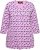 Ulla Popken Geometric Pattern 3/4 Sleeve Tee Amethyst - Potlačené tričká pre ženy - 