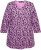 Ulla Popken Floral 3/4 Sleeve V-Neck A-Line Tee Amethyst - Tričká - 