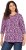Ulla Popken Floral 3/4 Sleeve V-Neck A-Line Tee Amethyst - Tričká - 