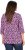 Ulla Popken Floral 3/4 Sleeve V-Neck A-Line Tee Amethyst - Tričká - 