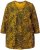 Ulla Popken Animal Print 3/4 Sleeve V-Neck Tee Neon Orange - Tričká - 