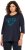 Ulla Popken Peace Love Life 3/4 Sleeve Graphic Tee Navy - Tričká - 