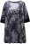 Ulla Popken Velvet Peacock Feather 3/4 Sleeve Tunic Blouse Black - Tričká - 