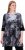 Ulla Popken Velvet Peacock Feather 3/4 Sleeve Tunic Blouse Black - Tričká - 