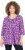 Ulla Popken Snowflake Print 3/4 Sleeve A-Line Tee Dark Purple - Potlačené tričká pre ženy - 