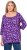 Ulla Popken Scribble Print Square Neck 3/4 Sleeve Tee Violet - Potlačené tričká pre ženy - 
