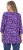 Ulla Popken Scribble Print Square Neck 3/4 Sleeve Tee Violet - Potlačené tričká pre ženy - 