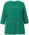 Ulla Popken Striped 3/4 Sleeve A-Line Tee Moss Green - Tričká - 