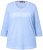 Ulla Popken UNIQUE Embroidered 3/4 Sleeve Tee Light Blue - Tričká - 