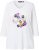 Ulla Popken Casual Mood Floral V-Neck Tee Off-White - Tričká - 