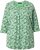 Ulla Popken Graphic Flower A-Line 3/4 Sleeve Tee Apple Green - Tričká - 