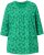 Ulla Popken Graphic Flower A-Line 3/4 Sleeve Tee Moss Green - Tričká - 