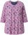 Ulla Popken Graphic Flower A-Line 3/4 Sleeve Tee Pink - Tričká - 