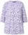 Ulla Popken Graphic Flower A-Line 3/4 Sleeve Tee Lavender - Tričká - 