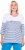 Ulla Popken Paper Boat Print 3/4 Sleeve Tee Snow White - Potlačené tričká pre ženy - 